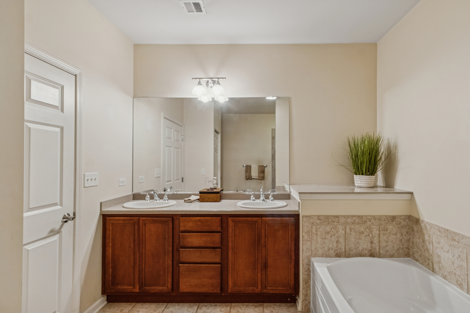 271 East Railroad Avenue, Unit 302 Bartlett, IL 60103 - Photo 16 of 21 a bathroom with a sink and a mirror