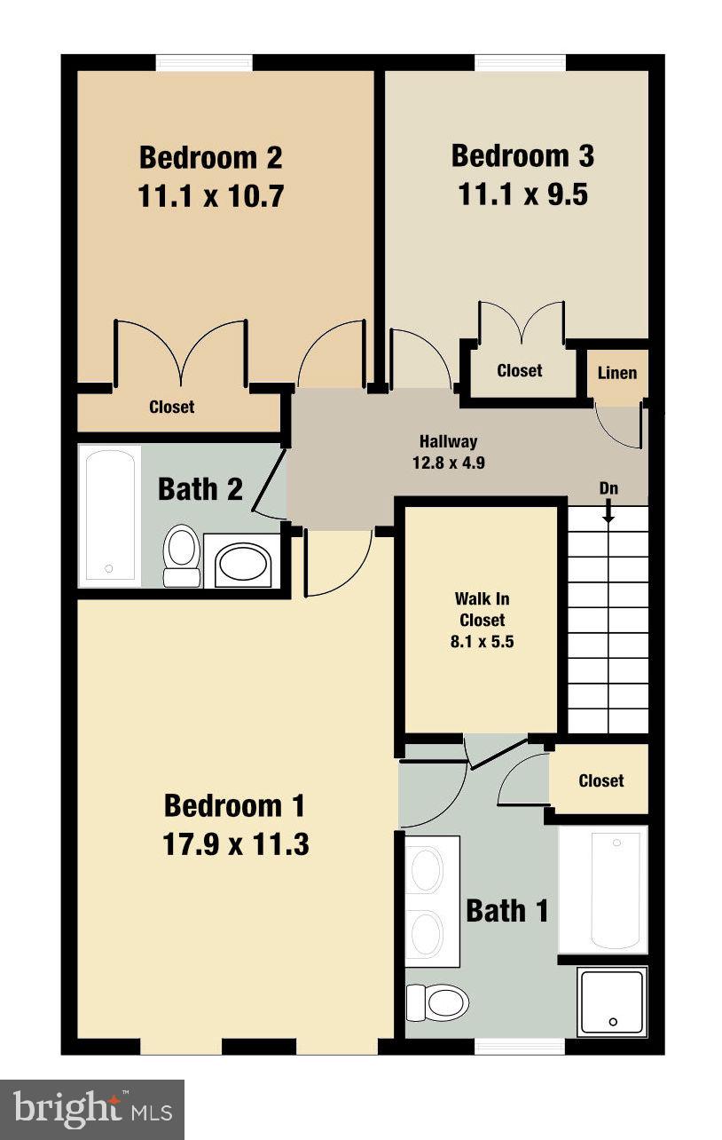 101 Reflection Way Sterling, VA 20164 - Photo 57 of 58 Upper Level Floorplan