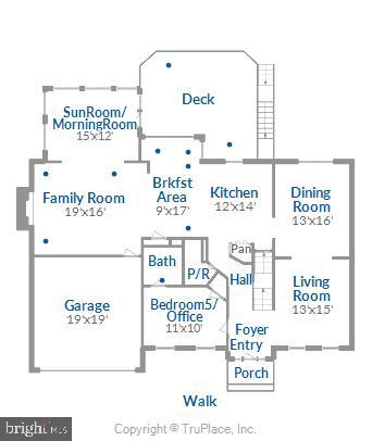13929 Falconcrest Road Germantown, MD 20874 - Photo 74 of 76 Main level floor plan