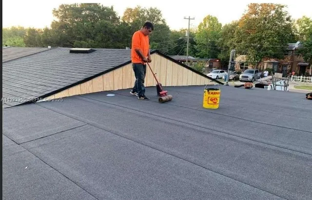 a view of outdoor space with seating
