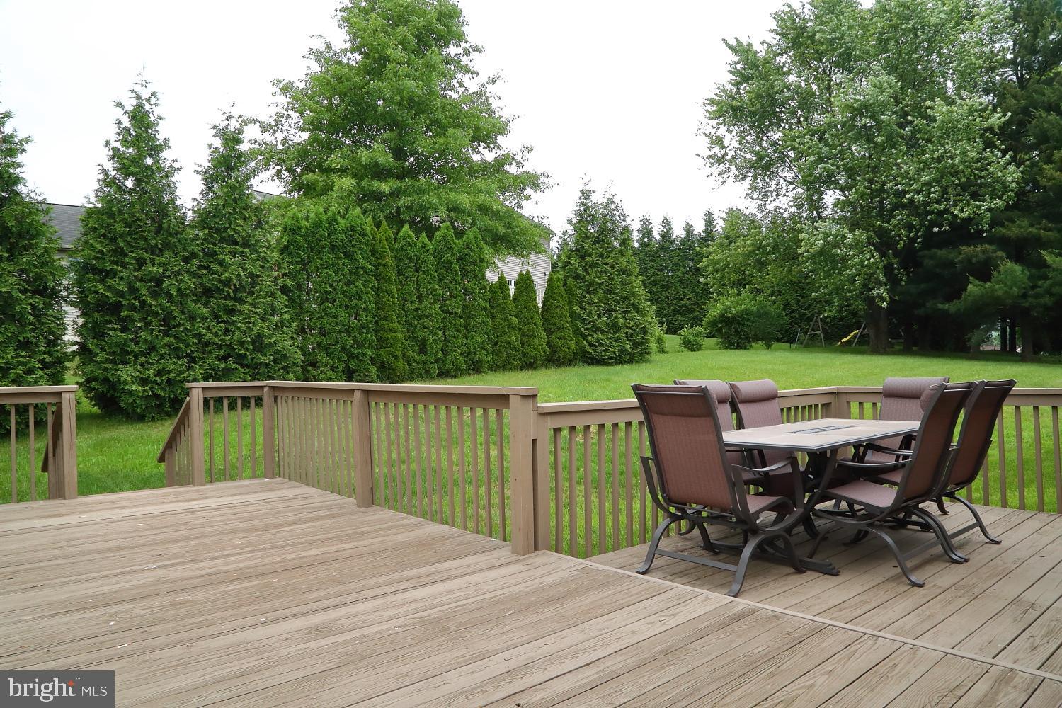 Deck off of dining room