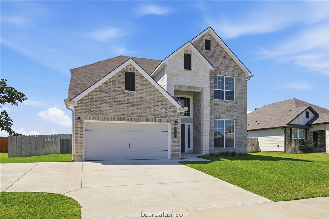 1922 Viva Road Bryan, TX 77807 - Photo 41 of 45 Front of the home features an extended driveway apron for additional parking and a rare extra-wide frontage easement for added space and a quieter atmosphere.