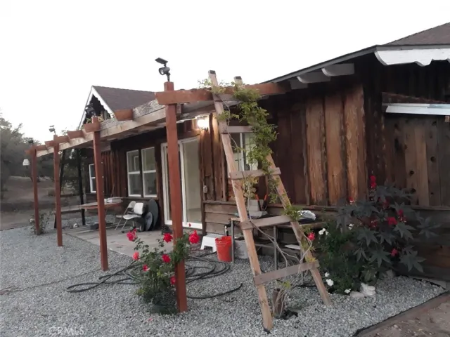 a view of a house with patio