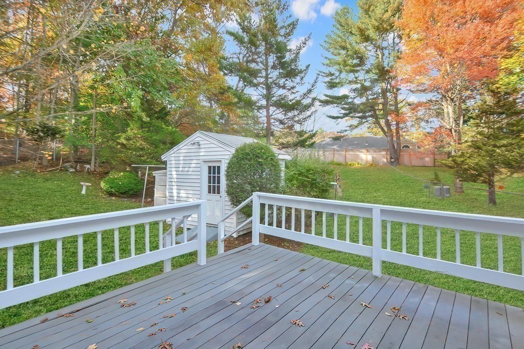 23 Edward Street Canton, MA 02021 - Photo 33 of 40 a view of wooden deck and a yard