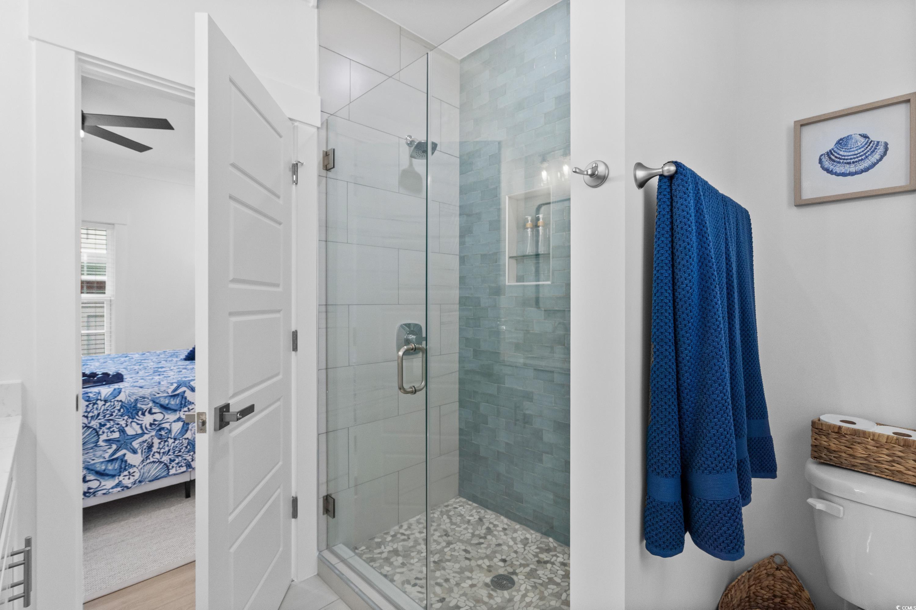 2303 Seaseeker Lane Myrtle Beach, SC 29577 - Photo 24 of 38 Bedroom featuring wood finished floors, baseboards, recessed lighting, and ceiling fan