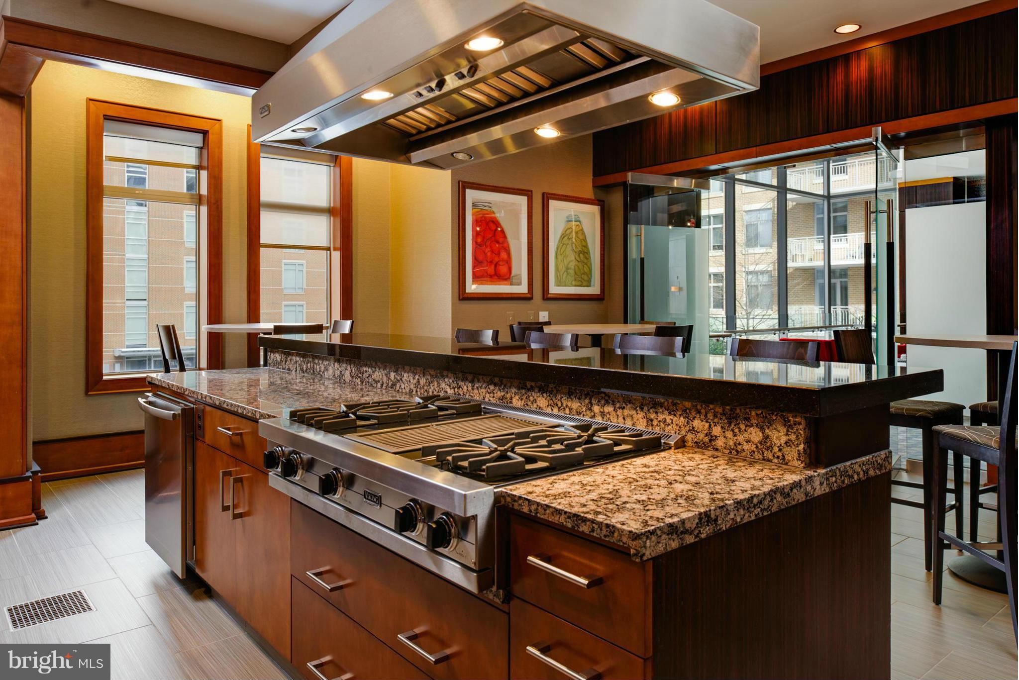 11990 Market Street, Unit 801 Reston, VA 20190 - Photo 22 of 25 a kitchen with a stove a sink and a wooden cabinets