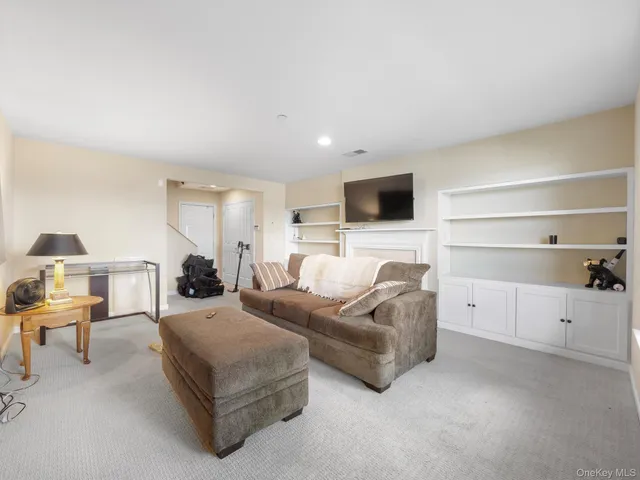 a living room with furniture and a couch