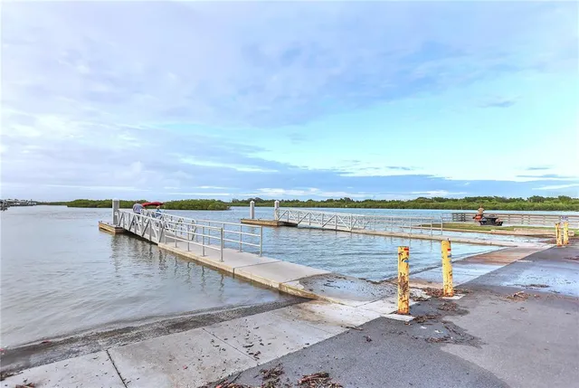 a view of a lake with a ocean view