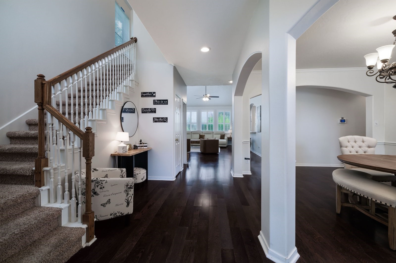 19 East Popular Pine Northeast Conroe, TX 77302 - Photo 8 of 20 a view of living room with furniture and wooden floor