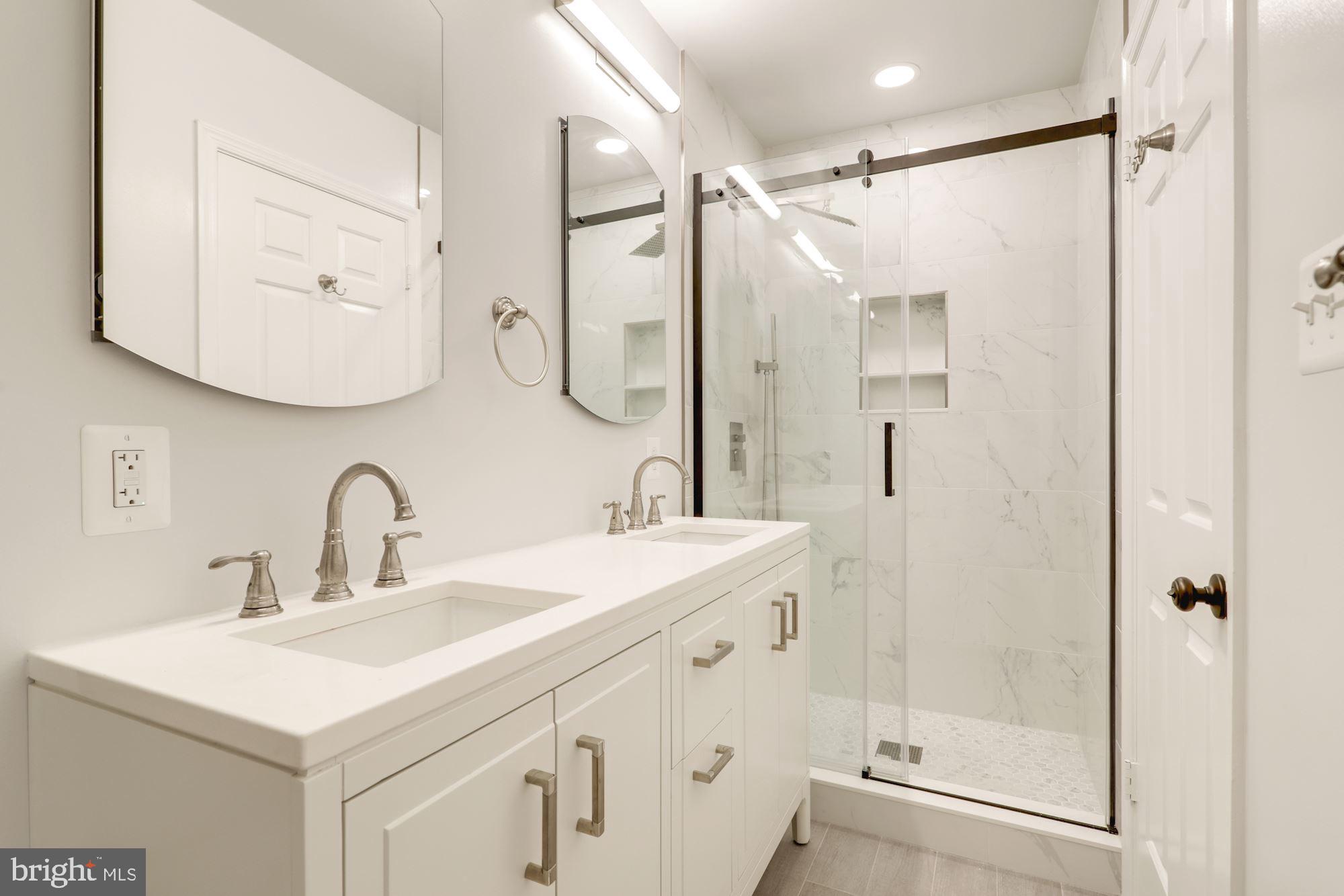 737 Ridge Drive McLean, VA 22101 - Photo 26 of 41 New bathroom with walk in shower and dual vanity