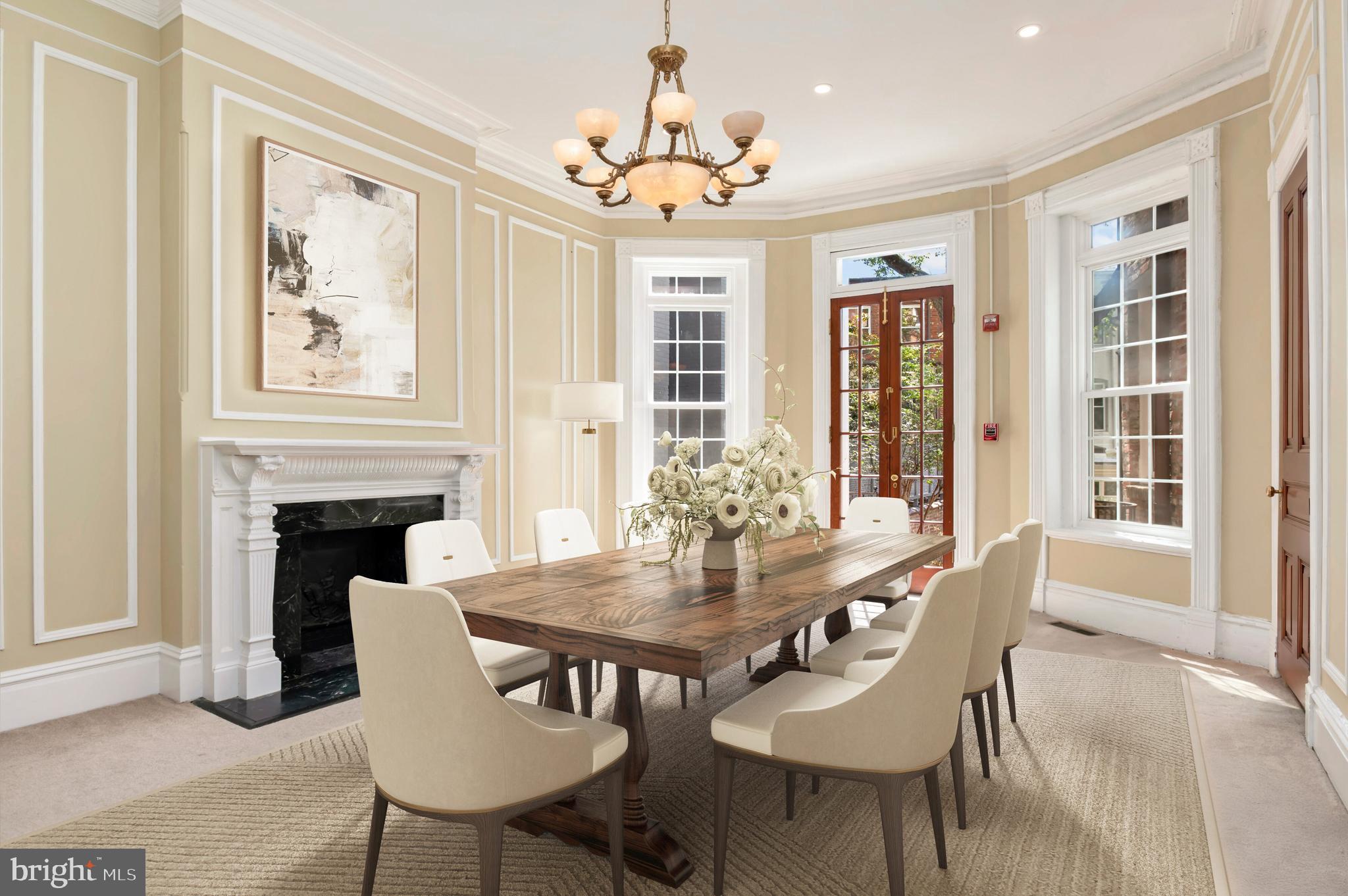 2232 Massachusetts Avenue Northwest Washington, DC 20008 - Photo 6 of 21 a view of a dining room with furniture window and wooden floor