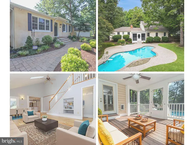 a front view of a house with yard and green space