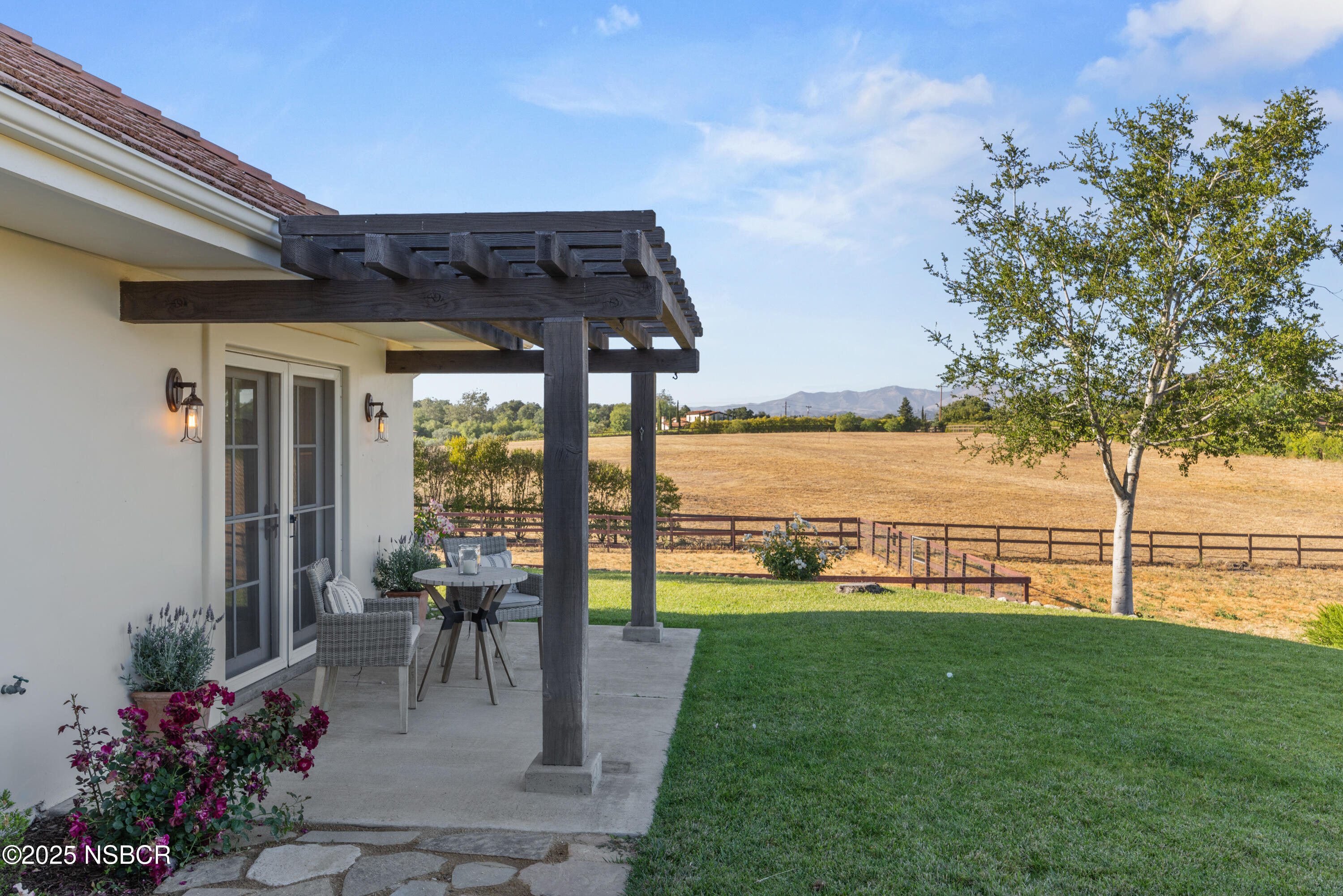1740 Still Meadow Road Solvang, CA 93463 - Photo 32 of 43 a view of swimming pool with outdoor seating and garden