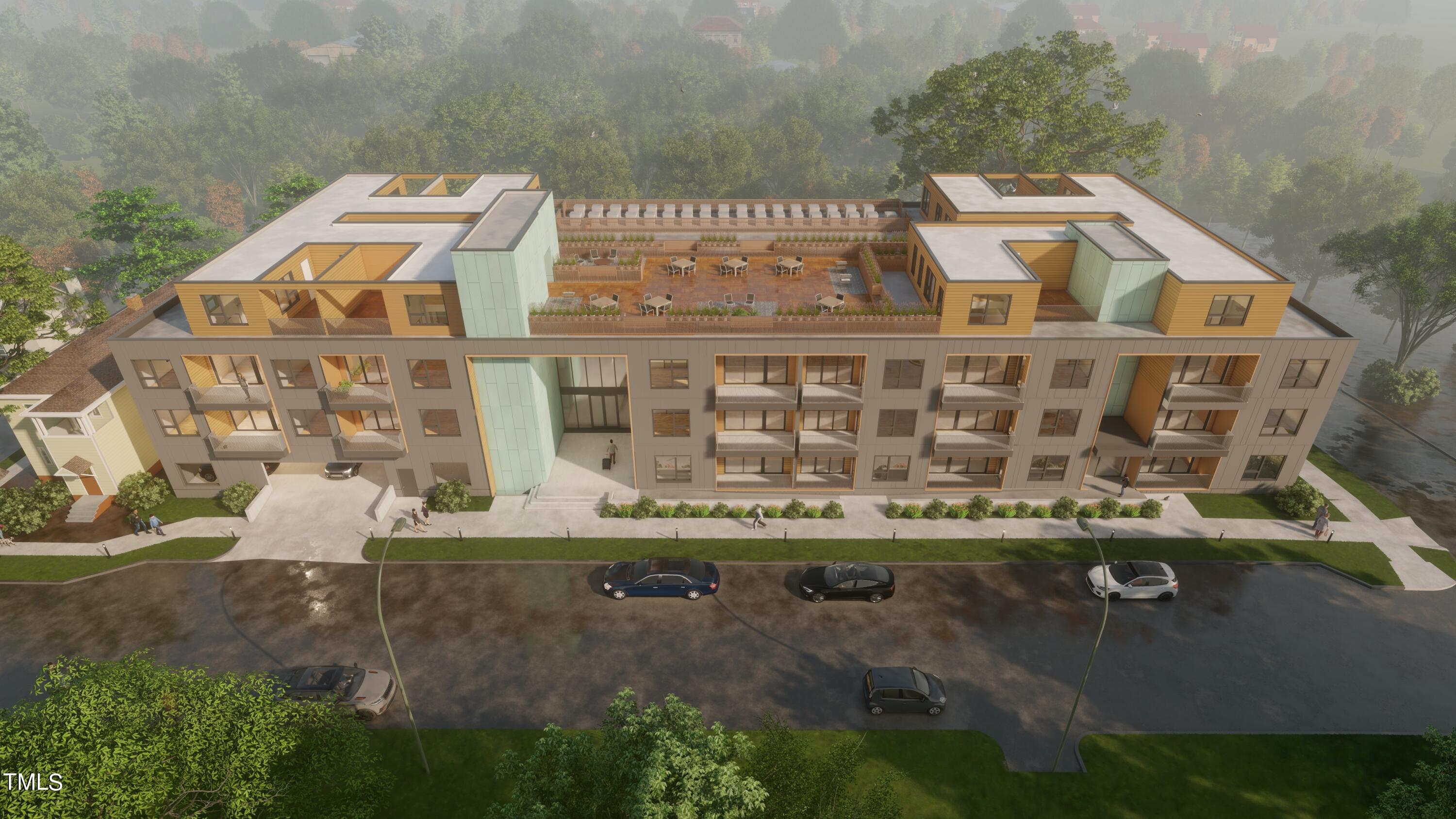 29 Enterprise Street, Unit 311 Raleigh, NC 27607 - Photo 32 of 33 aerial view of a house with a yard