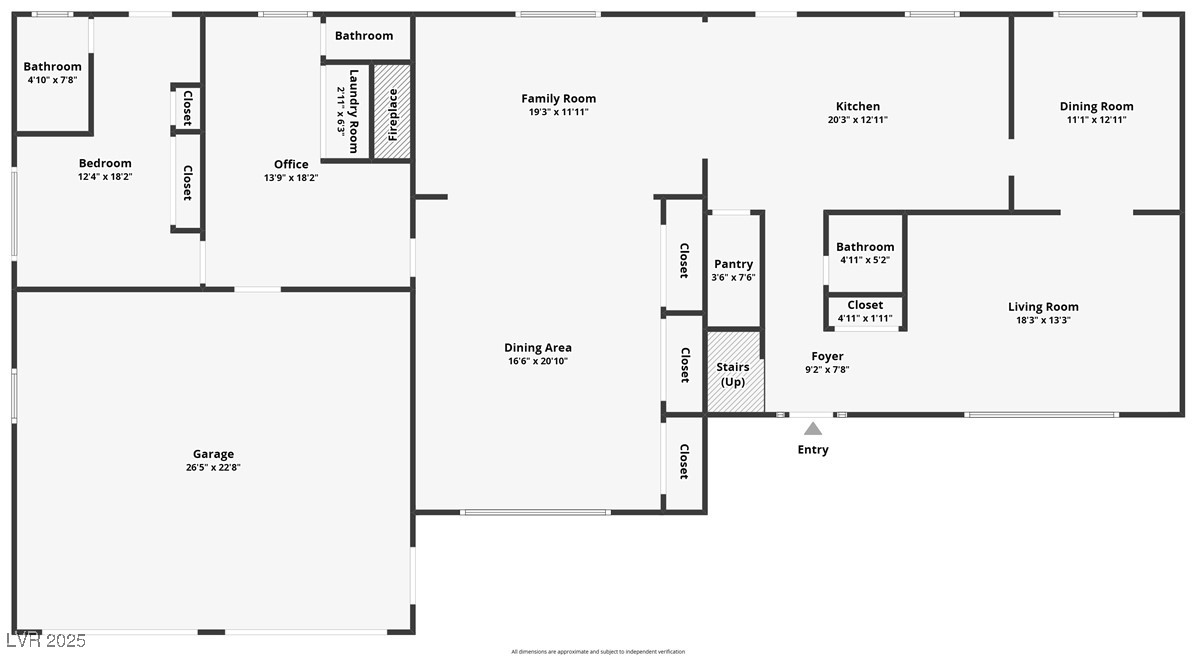 8970 West Lone Mountain Road Las Vegas, NV 89149 - Photo 94 of 94 Downstairs Floor Plan, note separate Downstairs bedroom and full bath + office!