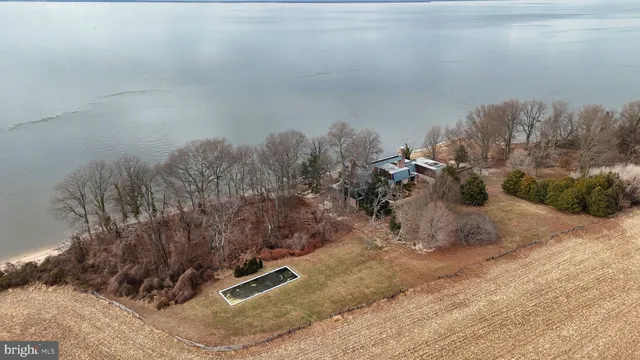 a view of a lake with a city