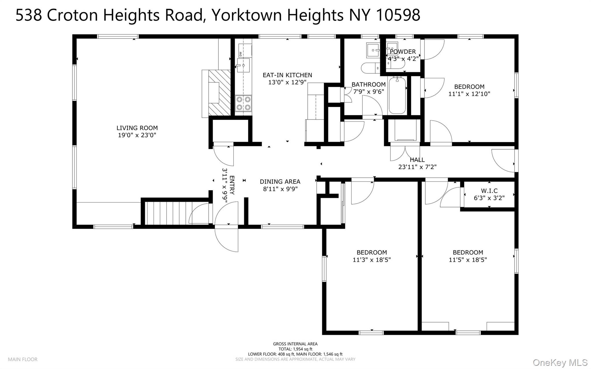 538 Croton Heights Road Yorktown Heights, NY 10598 - Photo 23 of 24 Main level floor plan.