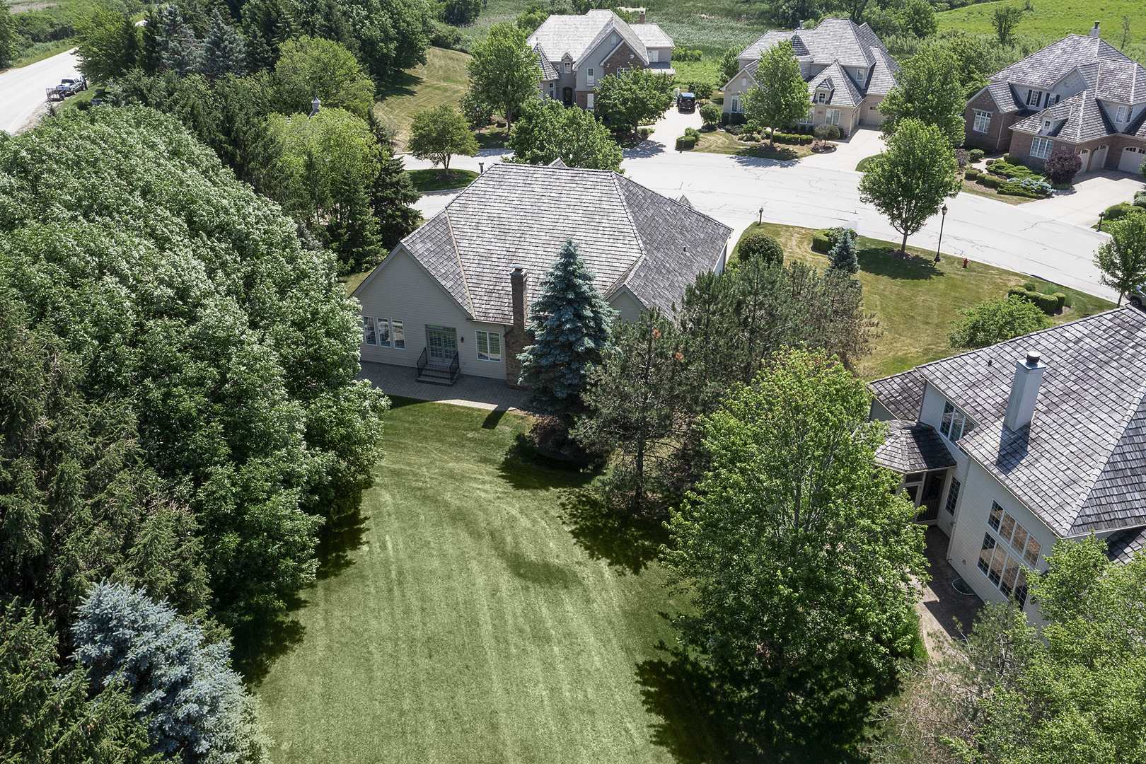 1002 Ridgeview Drive Inverness, IL 60010 - Photo 28 of 34 an aerial view of house with yard swimming pool and outdoor seating