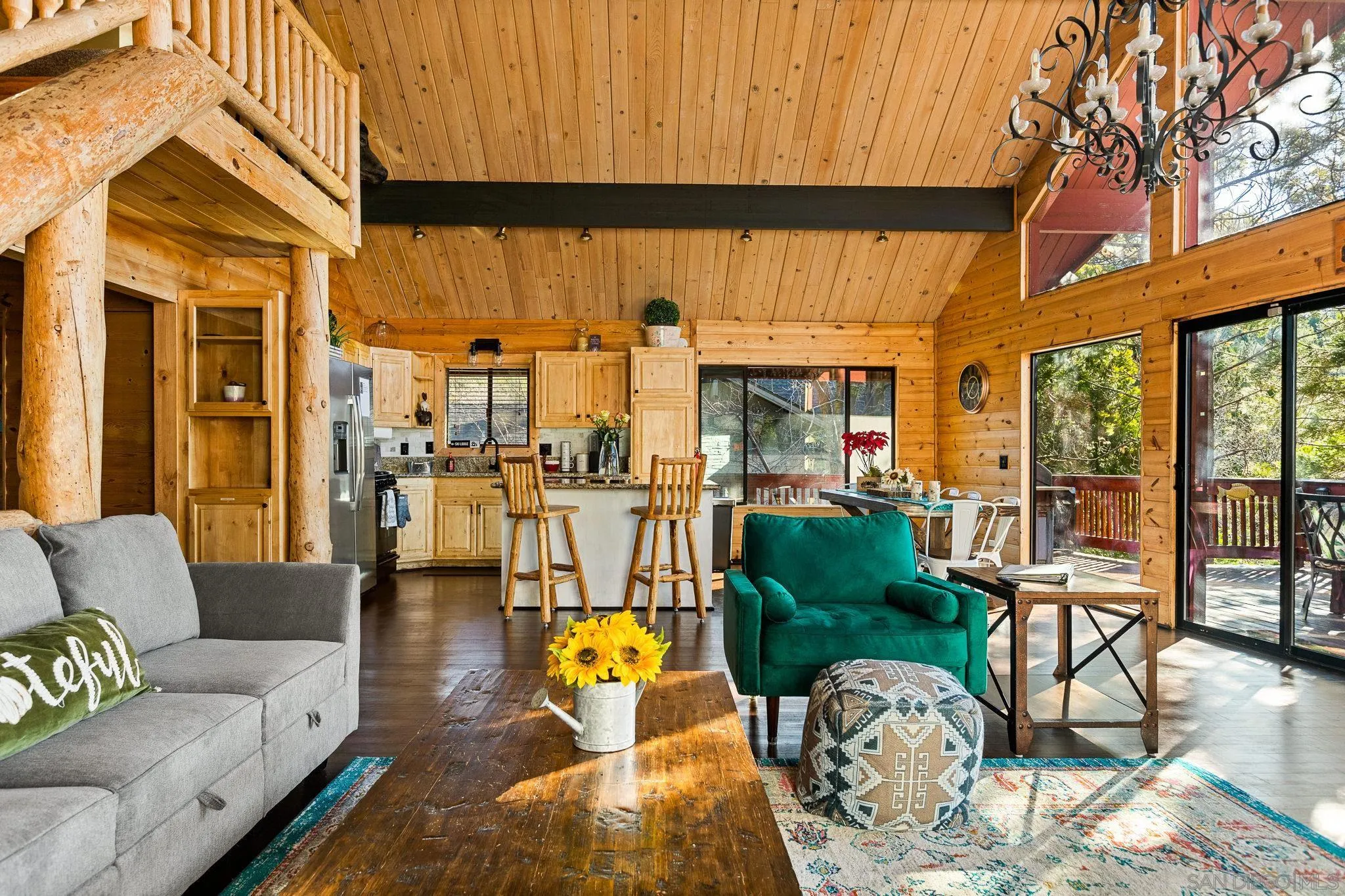 683 Grass Valley Road Lake Arrowhead, CA 92352 - Photo 3 of 39 a outdoor living space with furniture and garden view