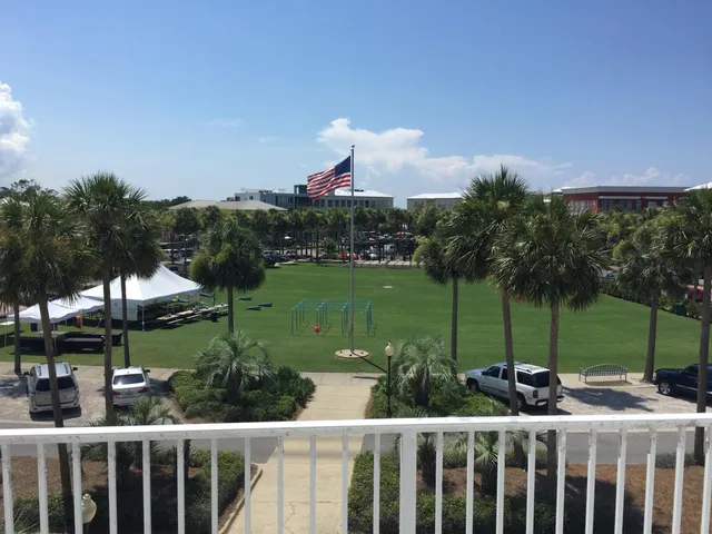 a view of a bench in front of house