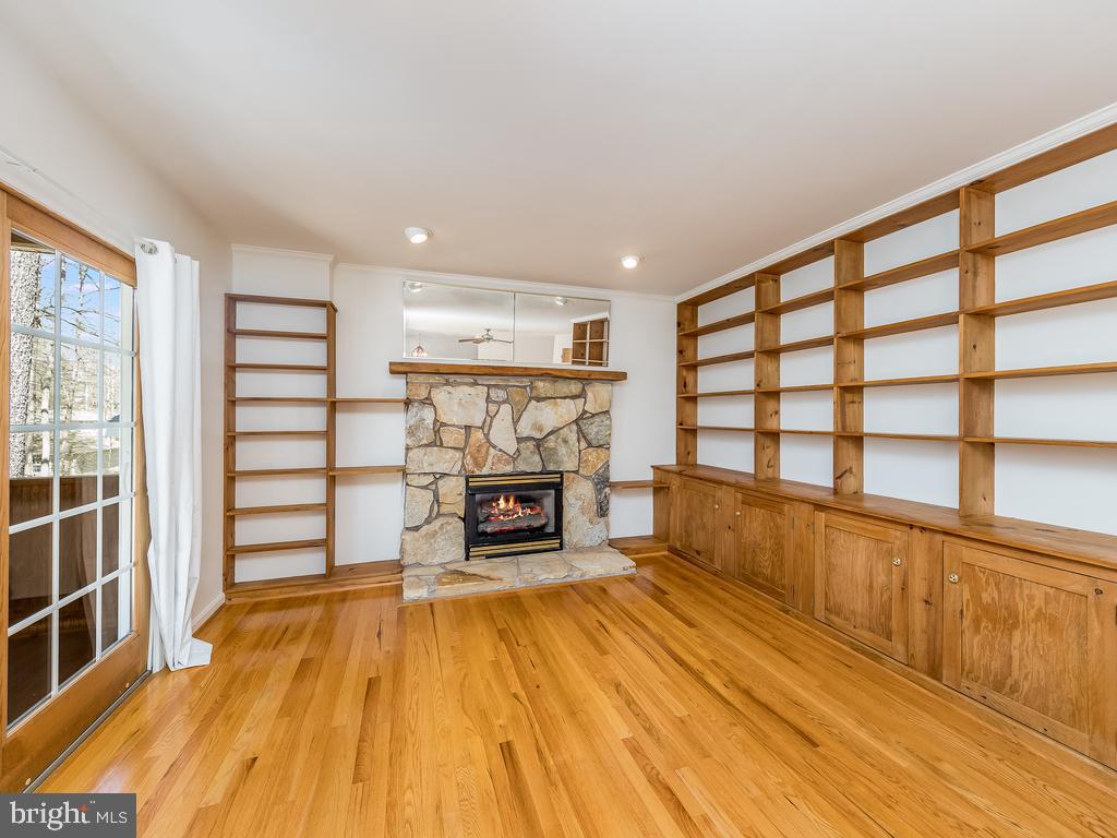 713 Gold Valley Road Locust Grove, VA 22508 - Photo 10 of 45 Propane fireplace and built-in shelving