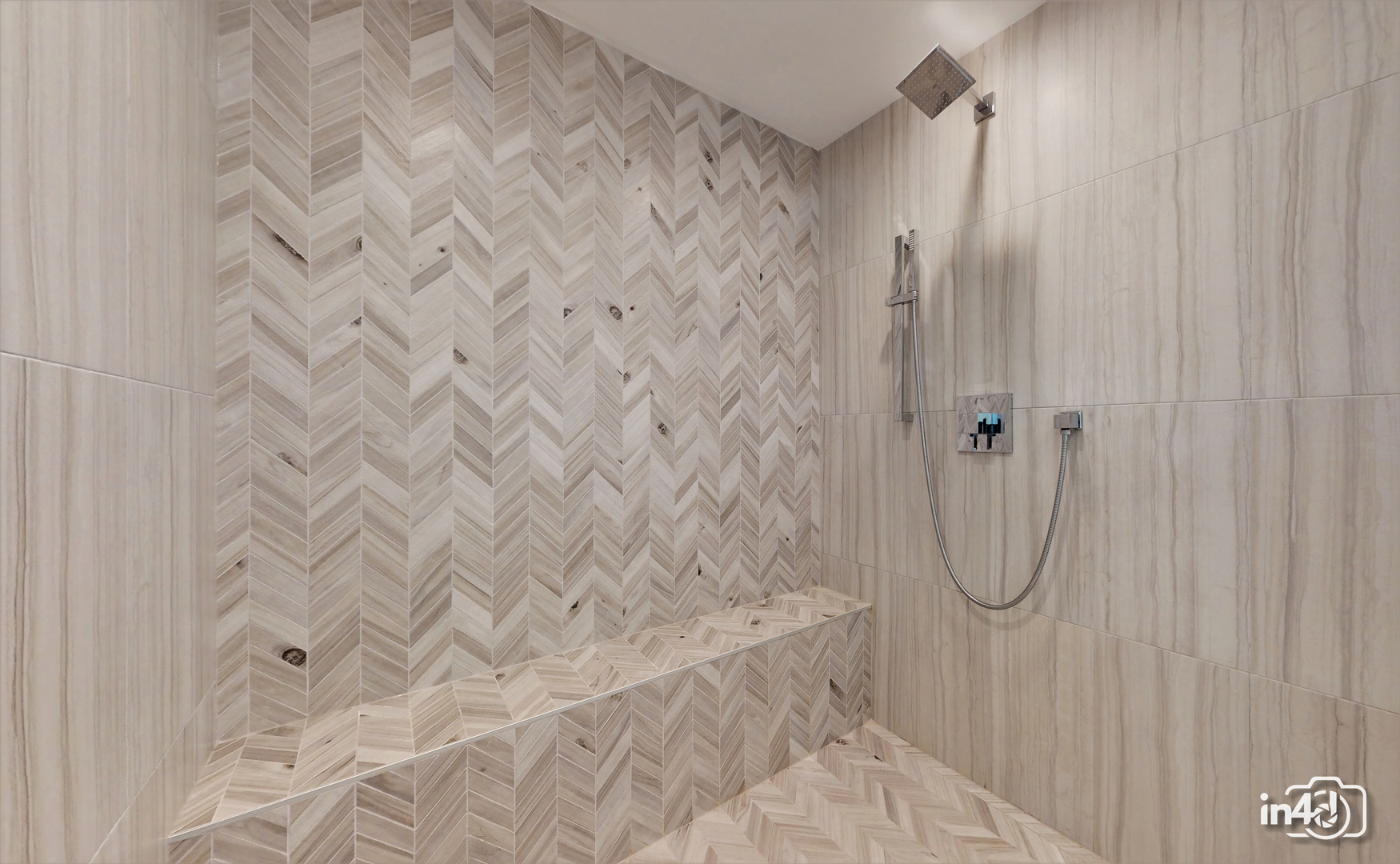 236 South Racine Avenue, Unit 201 Chicago, IL 60607 - Photo 40 of 45 a bathroom with a shower curtain