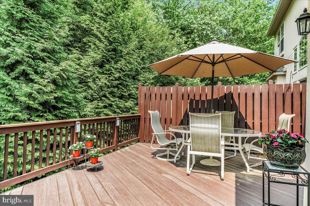 1132 Brian's Way Wayne, PA 19087 - Photo 17 of 45 a view of balcony with outdoor seating and wooden floor