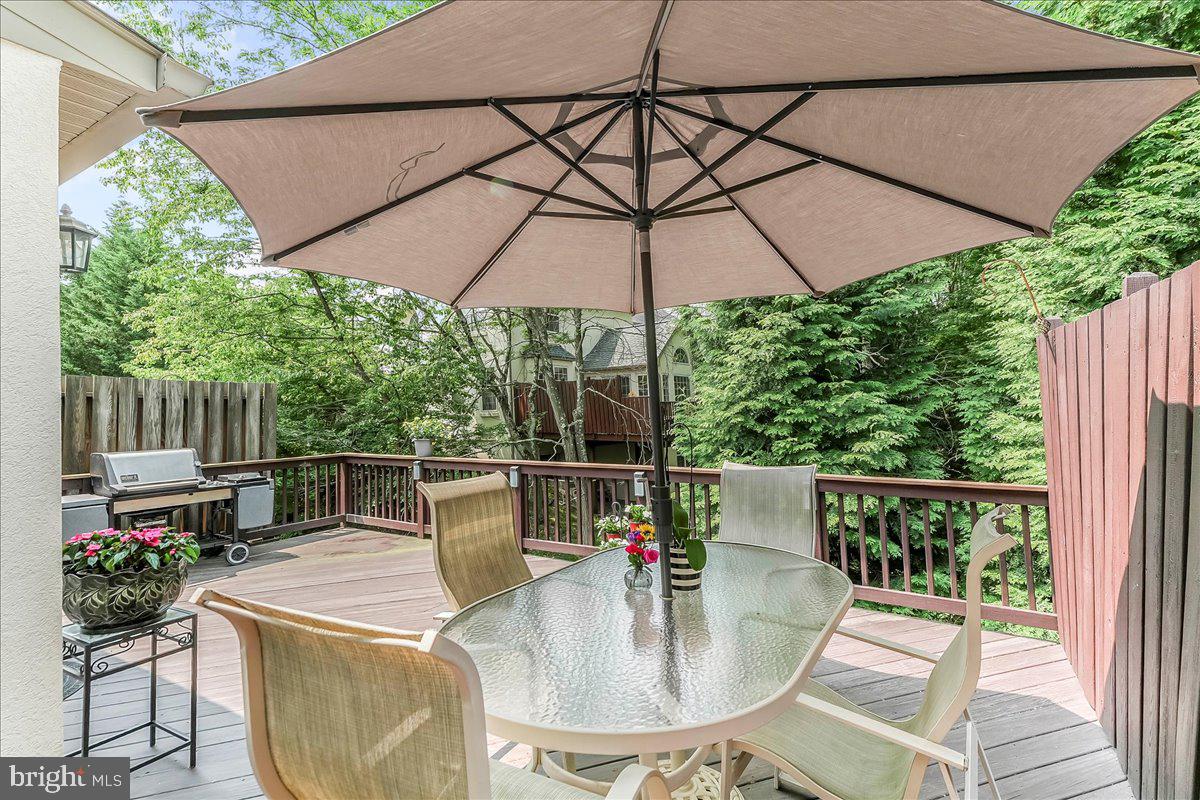 1132 Brian's Way Wayne, PA 19087 - Photo 19 of 45 a roof deck with table and chairs under an umbrella