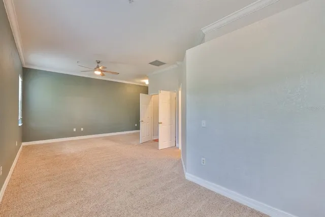 a view of hallway with stairs