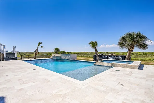 a view of a building with a patio
