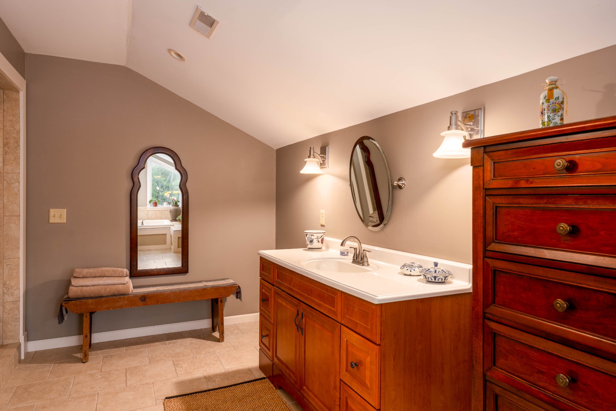 1098 Fred Gibbs Road White Bluff, TN 37187 - Photo 24 of 72 a bathroom with a double vanity sink and a mirror