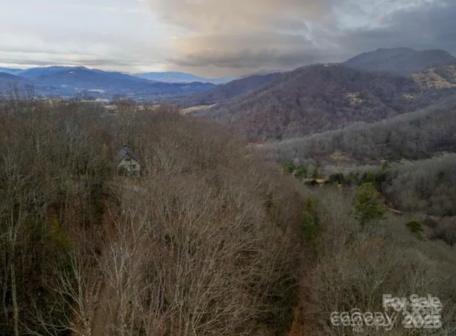 a view of mountain with wooden floor