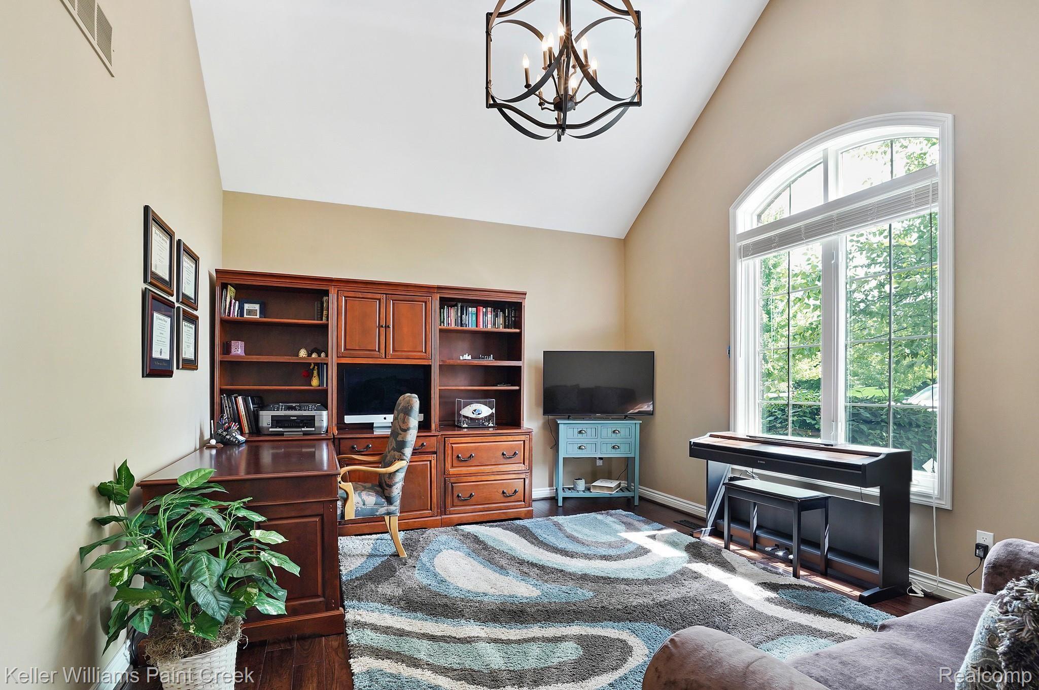 2870 North Addison Circle Rochester, MI 48306 - Photo 15 of 54 Study is bright with vaulted ceilings