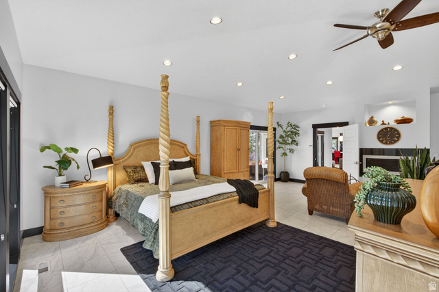 145 Carnesecca Court Mapleton, UT 84664 - Photo 50 of 109 Bedroom with ceiling fan and recessed lighting