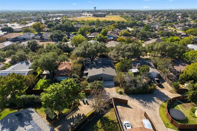 an aerial view of multiple house