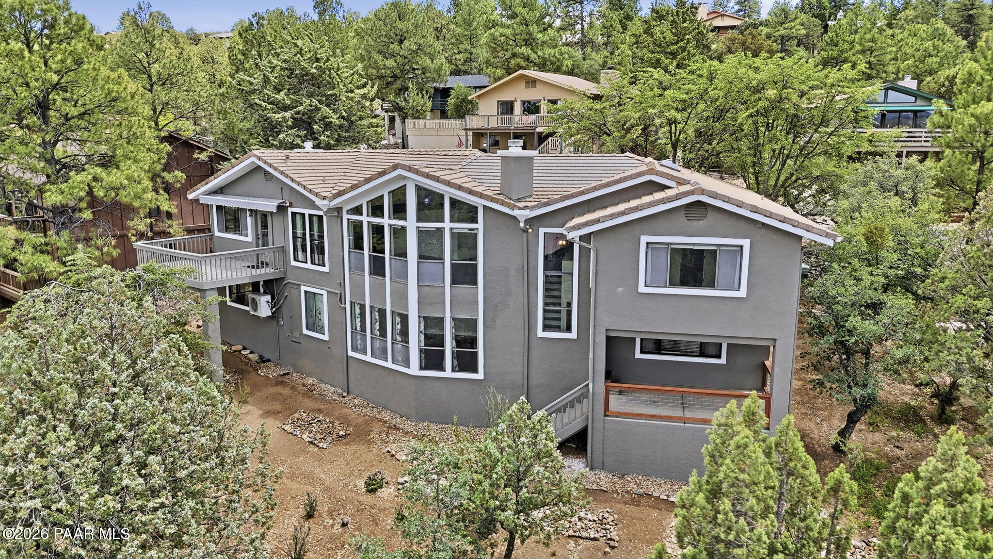 1140 Tanglewood Road Prescott, AZ 86303 - Photo 52 of 55 Aerial View Back of Home