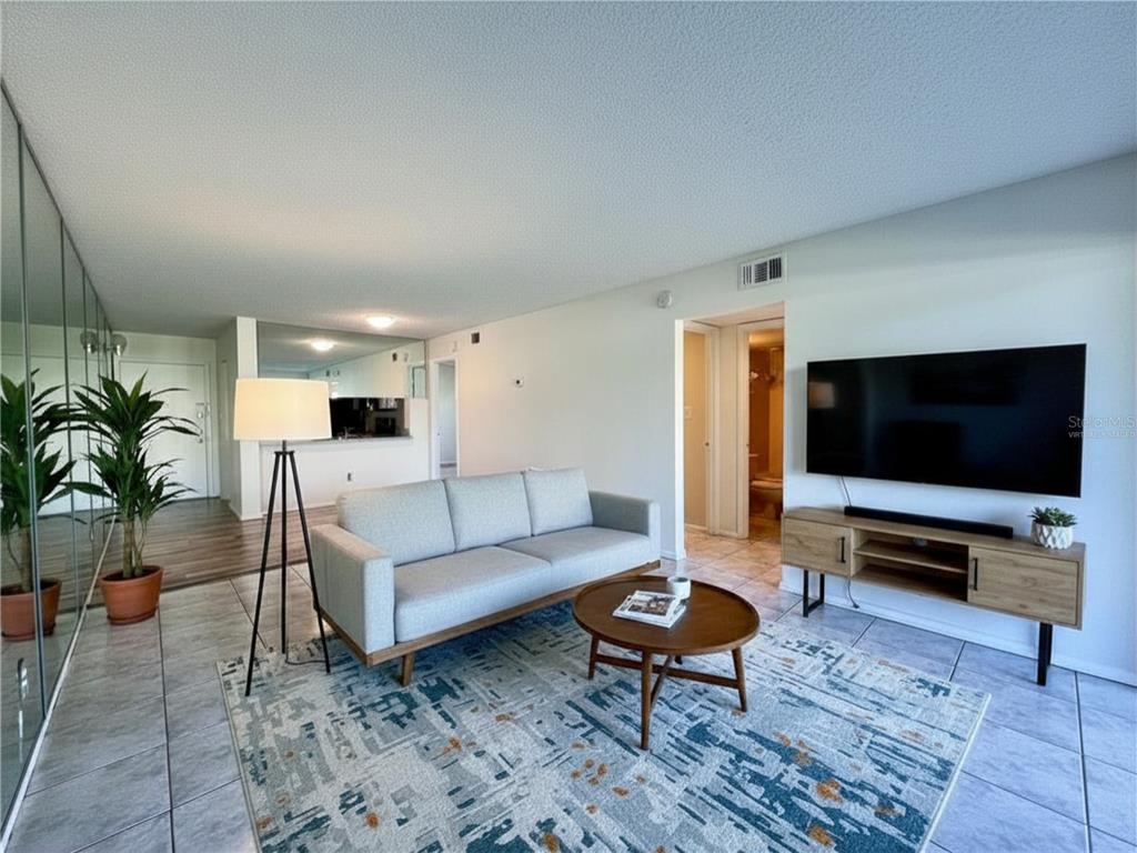 3233 Candle Ridge Drive, Unit 101 Orlando, FL 32822 - Photo 5 of 24 a living room with furniture and a flat screen tv