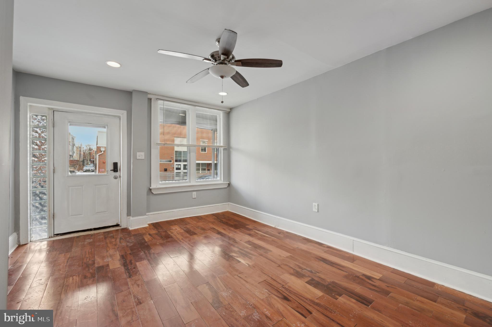 3236 West Berks Street Philadelphia, PA 19121 - Photo 5 of 35 a view of livingroom with hardwood floor and ceiling fan