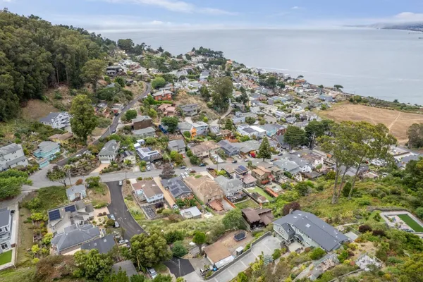 an aerial view of multiple house