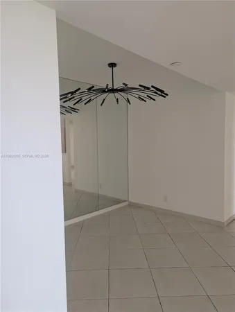 a view of a room with an empty shelf