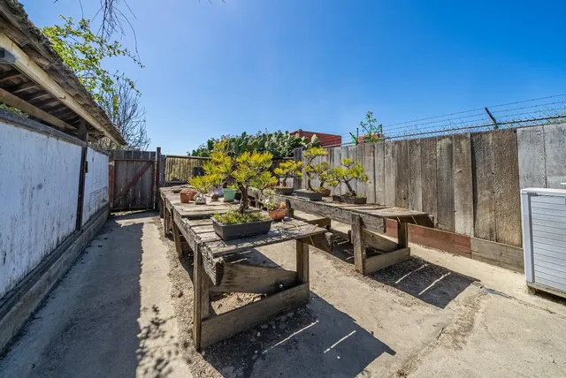 aerial view of a house with outdoor space