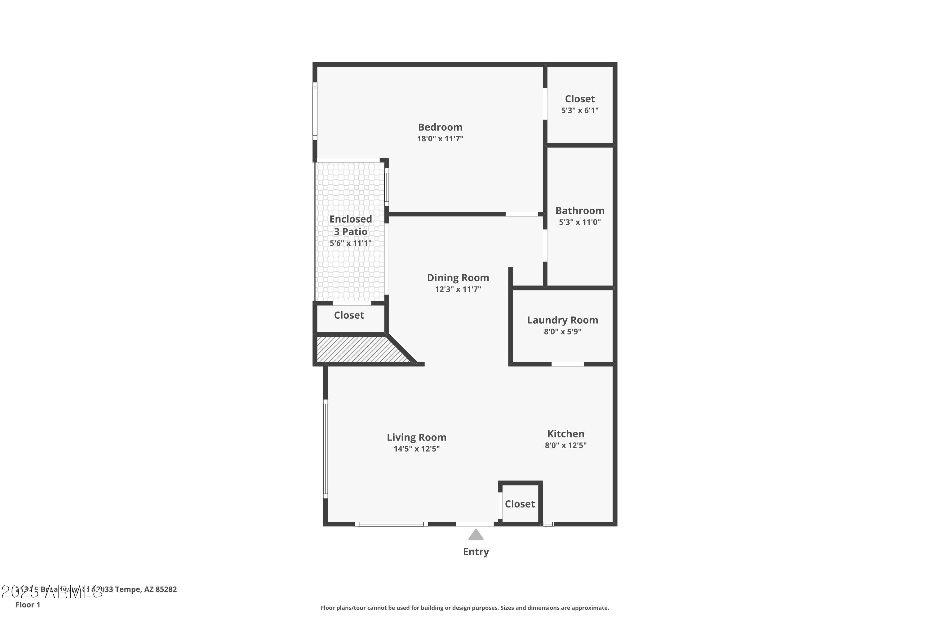 2134 East Broadway Road, Unit 2033 Tempe, AZ 85282 - Photo 23 of 23 2134 #2033 Floorplan