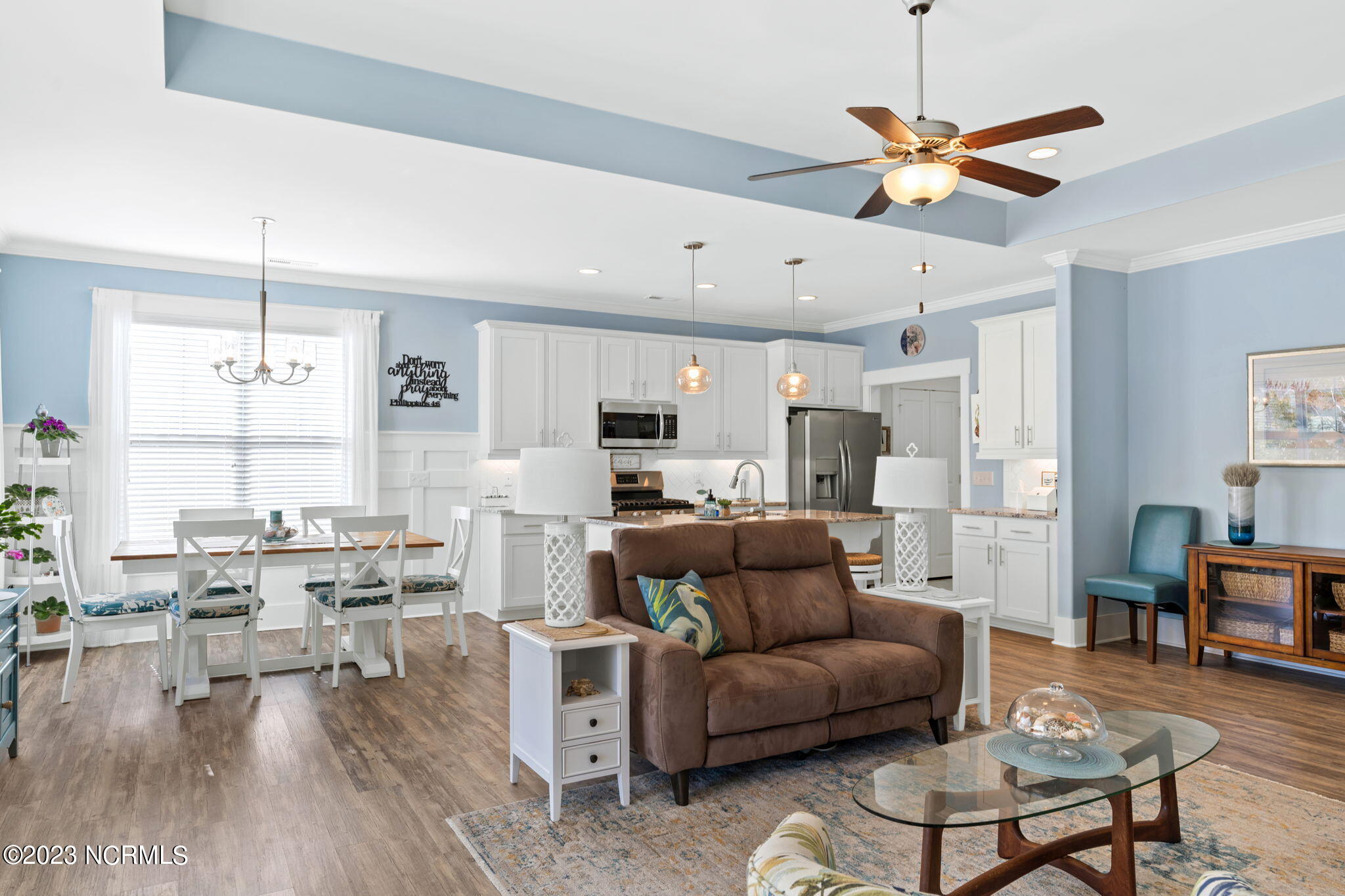 1423 Long Pond Road Southwest Ocean Isle Beach, NC 28469 - Photo 25 of 57 Great room looking toward kitchen and dining room