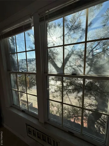 a view of a glass door with a glass door