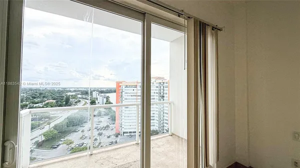 a view of a city from a window