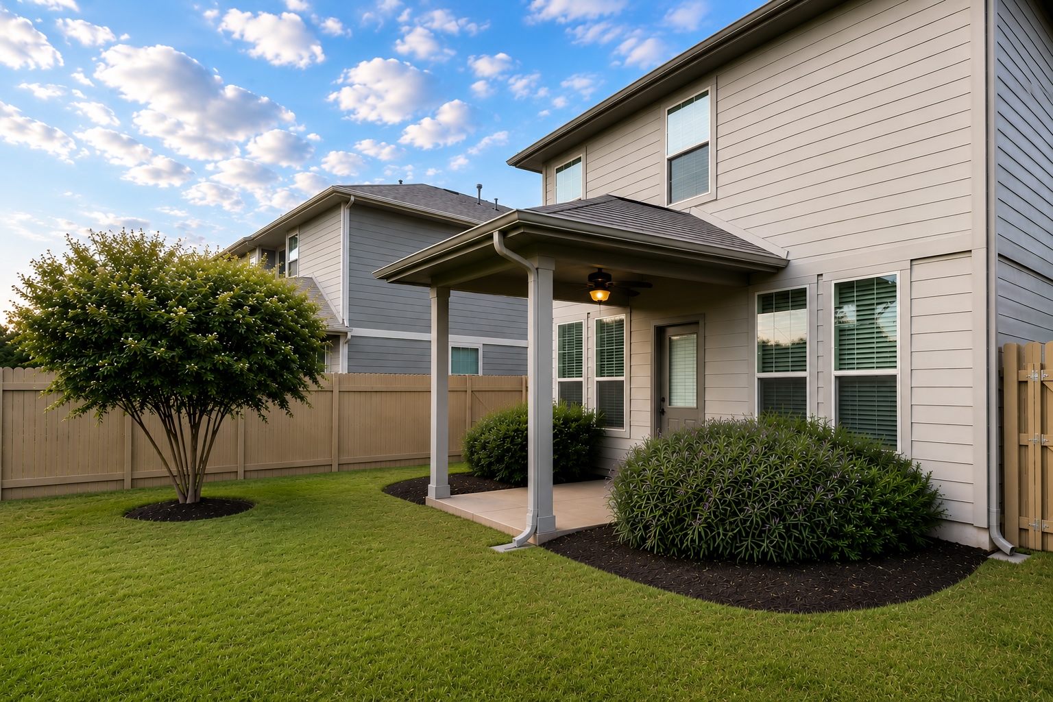 508 Rearing Mare Pass Georgetown, TX 78626 - Photo 22 of 24 A neatly maintained backyard features a covered patio perfect for outdoor enjoyment.