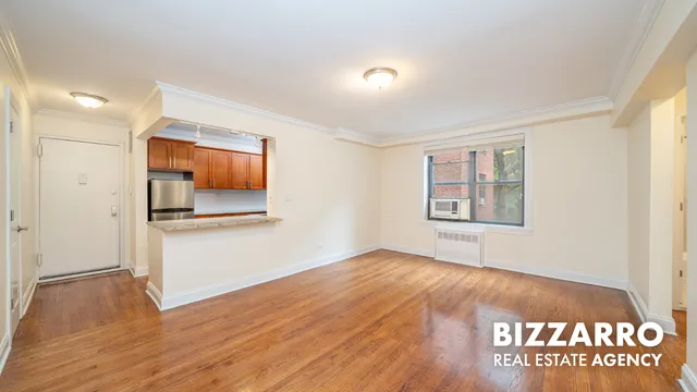 a view of an empty room and window