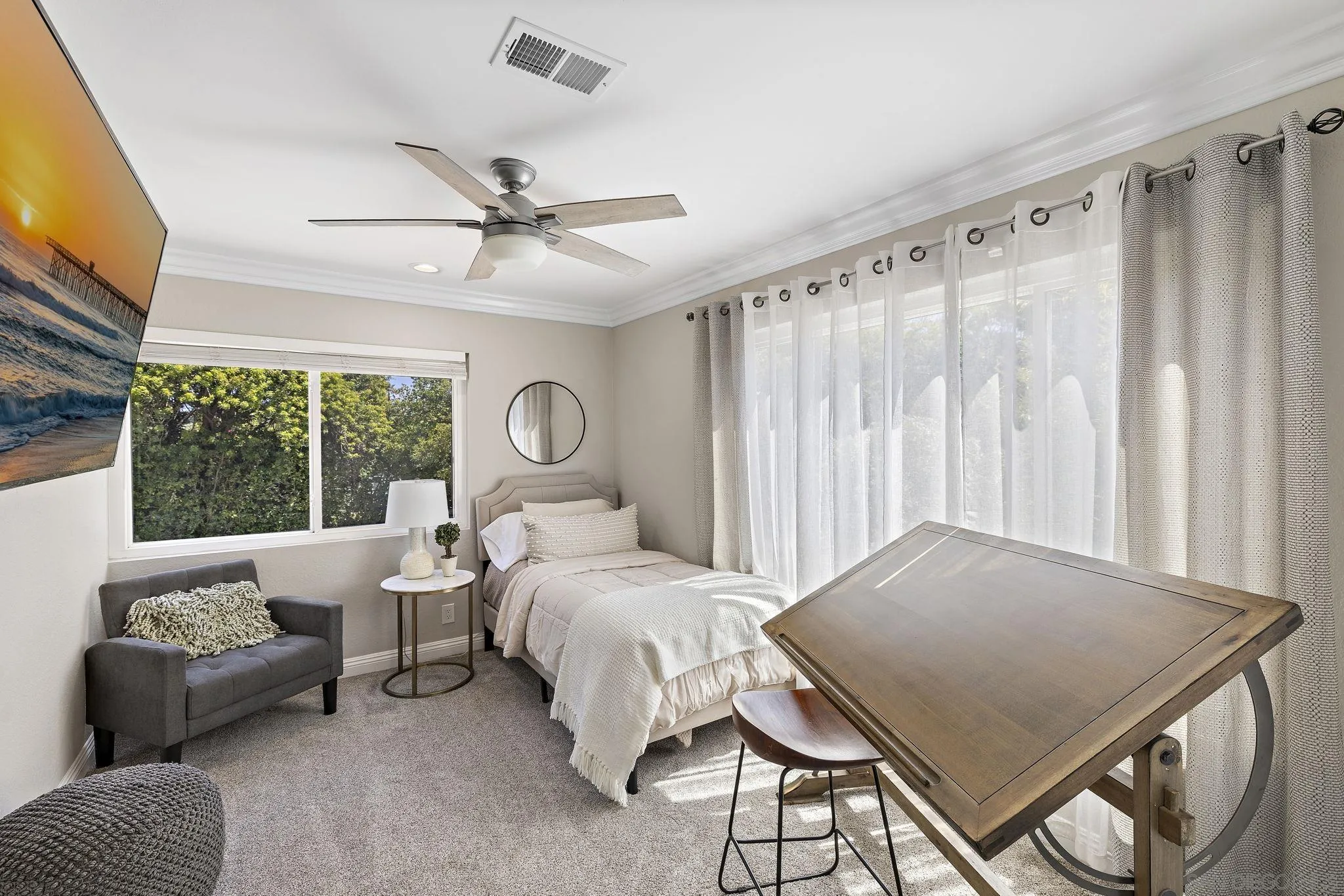 22875 Ridge Rte Lane Lake Forest, CA 92630 - Photo 30 of 54 a bedroom with a bed couch and window