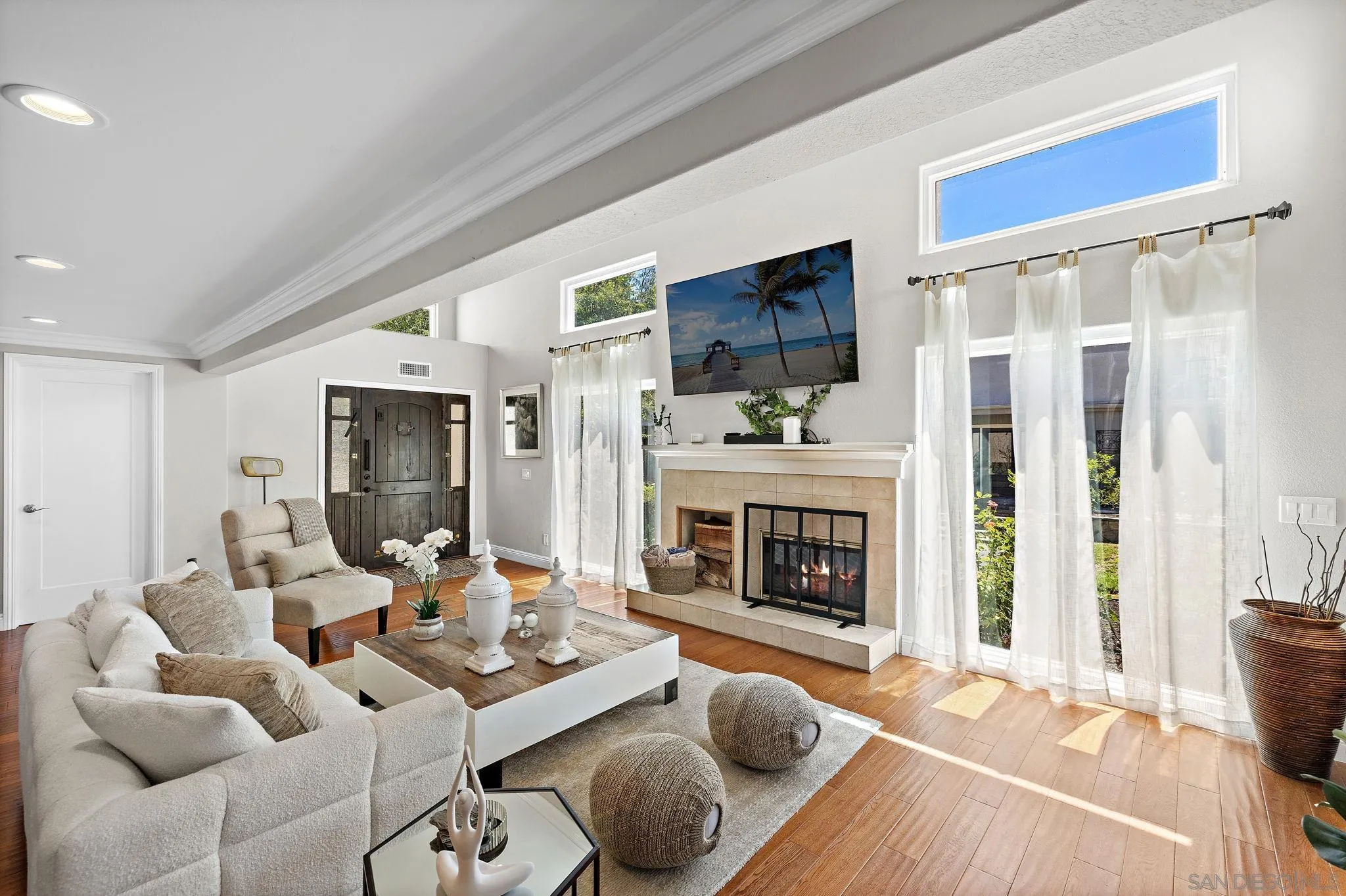 22875 Ridge Rte Lane Lake Forest, CA 92630 - Photo 6 of 54 a living room with furniture fireplace and flat screen tv