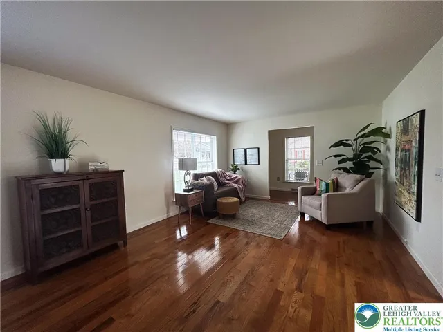 a living room with furniture and a couch